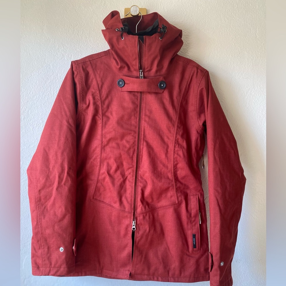 Holden Women’s Medium Hooded Snowboard Jacket Rust